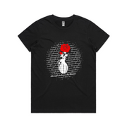 Through Darkness She Blooms Ladies Tee Red Rose v 2.0