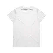 Through Darkness She Blooms Ladies Tee Red Rose