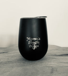 'Mama's Jingle Juice' wine sipper with lid