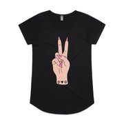 Mostly Peace & Love Scoop Neck Tee